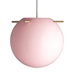 Frandsen Koi pendant, 25 cm, rose opal - brass