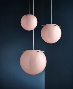 Frandsen Koi pendant, 25 cm, rose opal - brass