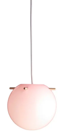 Frandsen Koi pendant, 25 cm, rose opal - brass