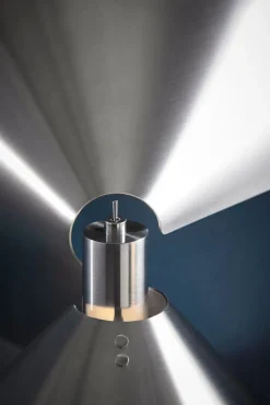 Frandsen Peel wall lamp, brushed stainless steel