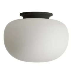 Frandsen Supernate ceiling lamp, 38 cm, white opal - black