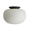 Frandsen Supernate ceiling lamp, 28 cm, white opal - black
