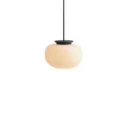 Frandsen Supernate pendant, 13,3 cm, white opal - black