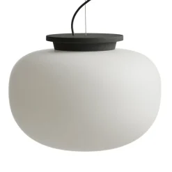 Frandsen Supernate pendant, 38 cm, white opal - black
