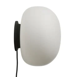 Frandsen Supernate wall lamp, 28 cm, white opal - black