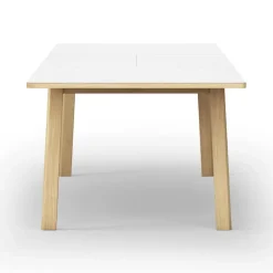 Fredericia Ana extension dining table, white - soap oak