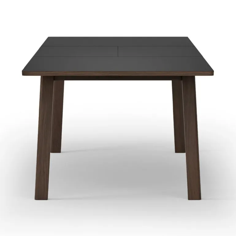 Fredericia Ana extension dining table, black - smoked oak