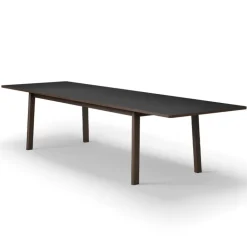 Fredericia Ana extension dining table, black - smoked oak