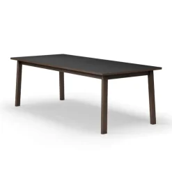 Fredericia Ana extension dining table, black - smoked oak