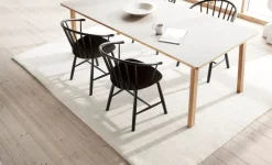 Fredericia Ana extension dining table, black - smoked oak