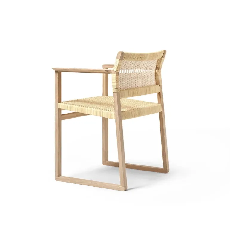 Fredericia BM62 armchair, cane wicker - oiled oak