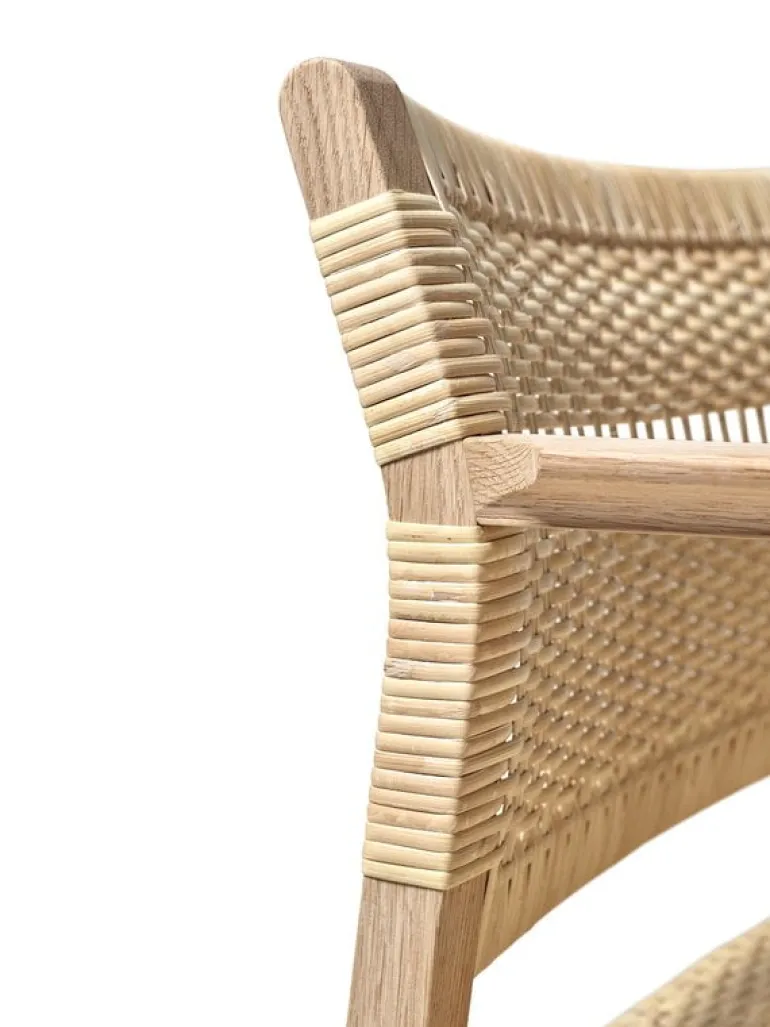 Fredericia BM62 armchair, cane wicker - oiled oak