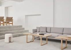 Fredericia BM67 coffee table, light oiled oak - brass