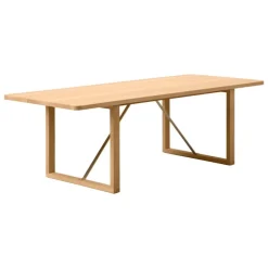 Fredericia BM67 coffee table, light oiled oak - brass