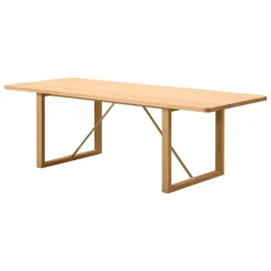 Fredericia BM67 coffee table, light oiled oak - brass