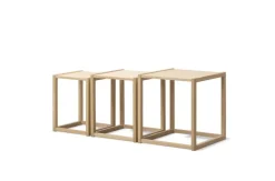 Fredericia BM375 nesting tables, light oiled oak
