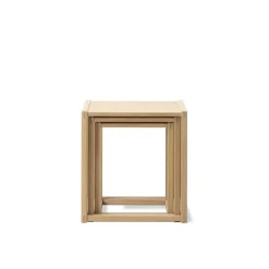 Fredericia BM375 nesting tables, light oiled oak