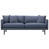 Fredericia Calmo 95 sofa, 2-seater, black steel - Sunniva 783