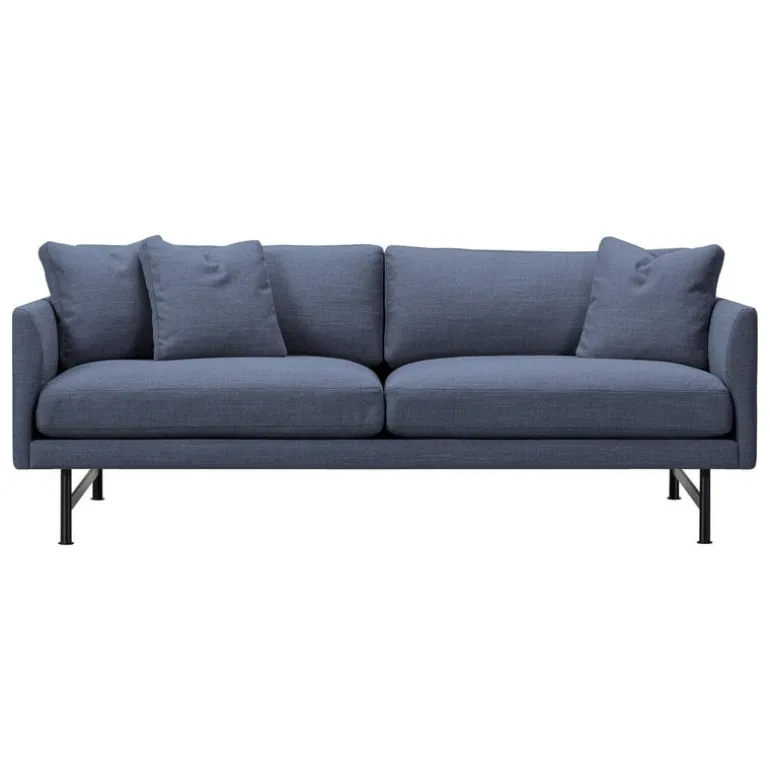 Fredericia Calmo 95 sofa, 2-seater, black steel - Sunniva 783