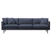 Fredericia Calmo 80 sofa, 3-seater, black steel - Sunniva 783