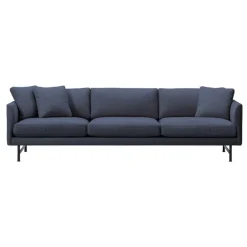 Fredericia Calmo 80 sofa, 3-seater, black steel - Sunniva 783
