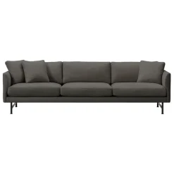 Fredericia Calmo 80 sofa, 3-seater, black steel - Sunniva 173