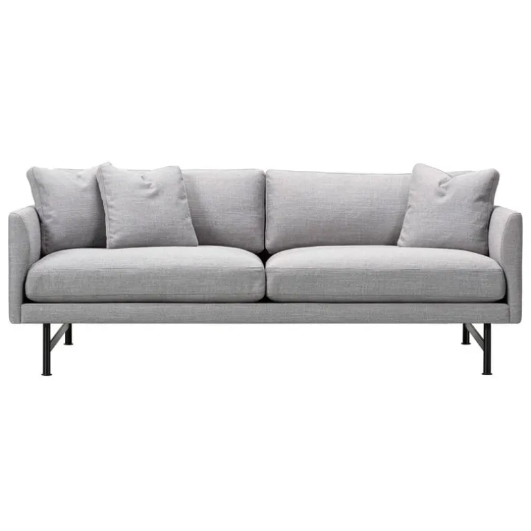 Fredericia Calmo 95 sofa, 2-seater, black steel - Sunniva 242