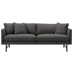 Fredericia Calmo 95 sofa, 2-seater, black steel - Sunniva 173