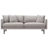 Fredericia Calmo 95 sofa, 2-seater, black steel - Sunniva 717