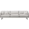 Fredericia Calmo 80 sofa, 3-seater, Ruskin 10 - black steel
