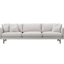 Fredericia Calmo 80 sofa, 3-seater, Ruskin 10 - black steel