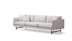 Fredericia Calmo 80 sofa, 3-seater, Ruskin 10 - black steel