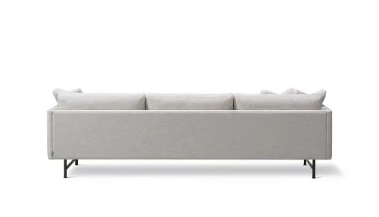 Fredericia Calmo 80 sofa, 3-seater, Ruskin 10 - black steel