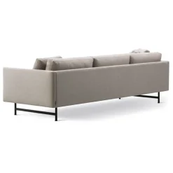 Fredericia Calmo 80 sofa, 3-seater, Sunniva 242 - black steel