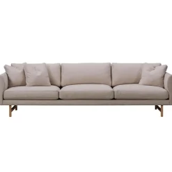 Fredericia Calmo 80 sofa, 3-seater, Ruskin 33 - smoked oak