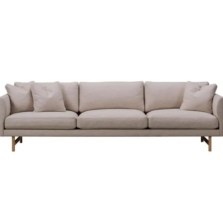 Fredericia Calmo 80 sofa, 3-seater, Ruskin 33 - smoked oak
