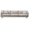 Fredericia Calmo sofa 80, 3-seater, lacquered oak - Sunniva 717