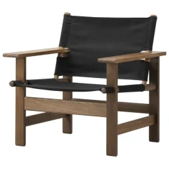 Fredericia Canvas chair, oiled smoked oak - black canvas