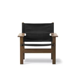 Fredericia Canvas chair, oiled smoked oak - black canvas