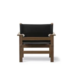 Fredericia Canvas chair, oiled smoked oak - black canvas