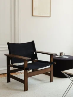 Fredericia Canvas chair, oiled smoked oak - black canvas