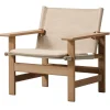 Fredericia Canvas chair w. seat cushion, oiled oak - natural canvas