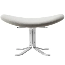 Fredericia Corona ottoman, brushed chrome - Gabriel Capture 4101