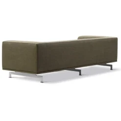 Fredericia Delphi 2-seater sofa, brushed aluminium - olive Clay 14