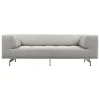 Fredericia Delphi 2-seater sofa, brushed aluminium - grey Bardal 220
