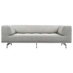 Fredericia Delphi 2-seater sofa, brushed aluminium - grey Bardal 220