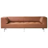 Fredericia Delphi 2-seater sofa, brushed aluminium - cognac leather Max 95