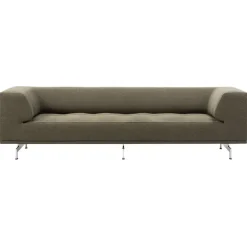 Fredericia Delphi 3-seater sofa, brushed aluminium - olive Clay 14