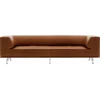 Fredericia Delphi 3-seater sofa, brushed aluminium - cognac leather Max 95