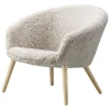 Fredericia Ditzel lounge chair,  Moonlight sheepskin - oak